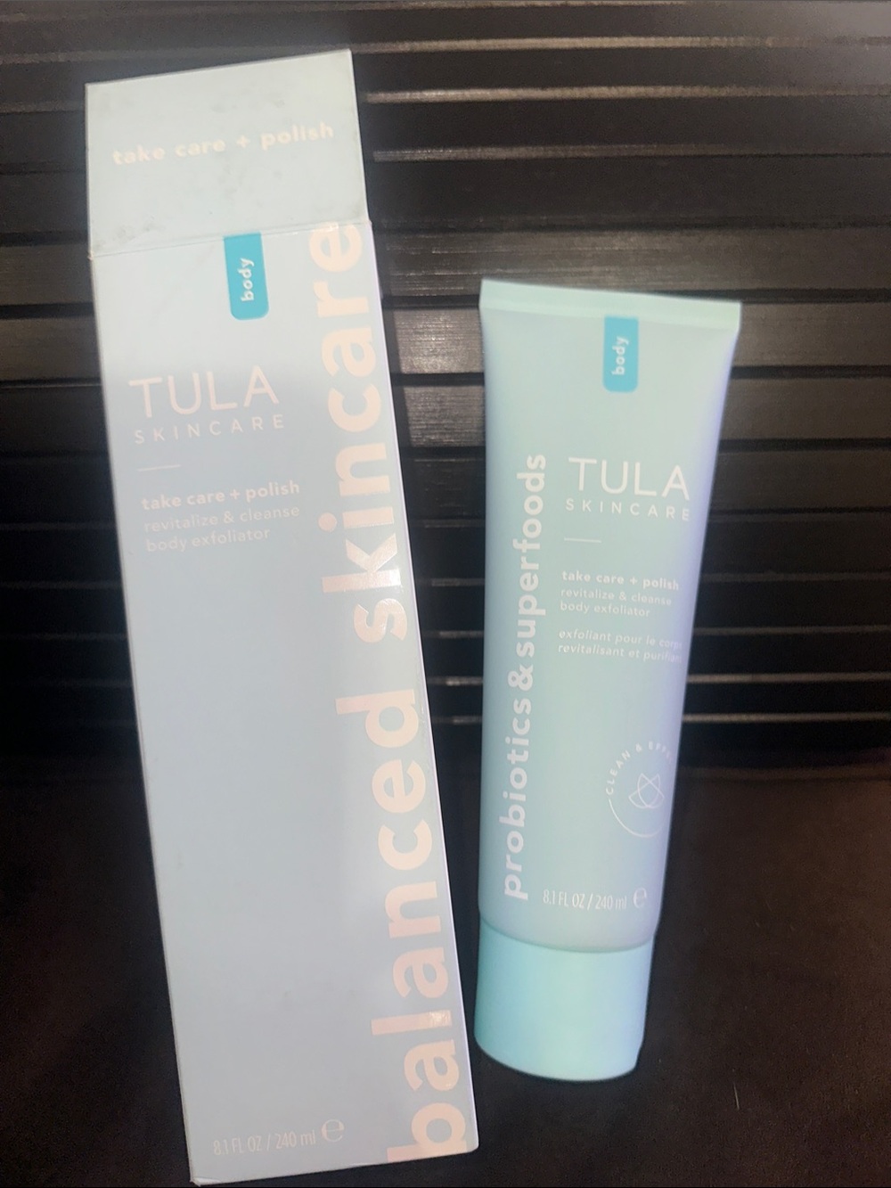 TULA Light Aqua Body Exfoliator with Probiotics & Superfoods